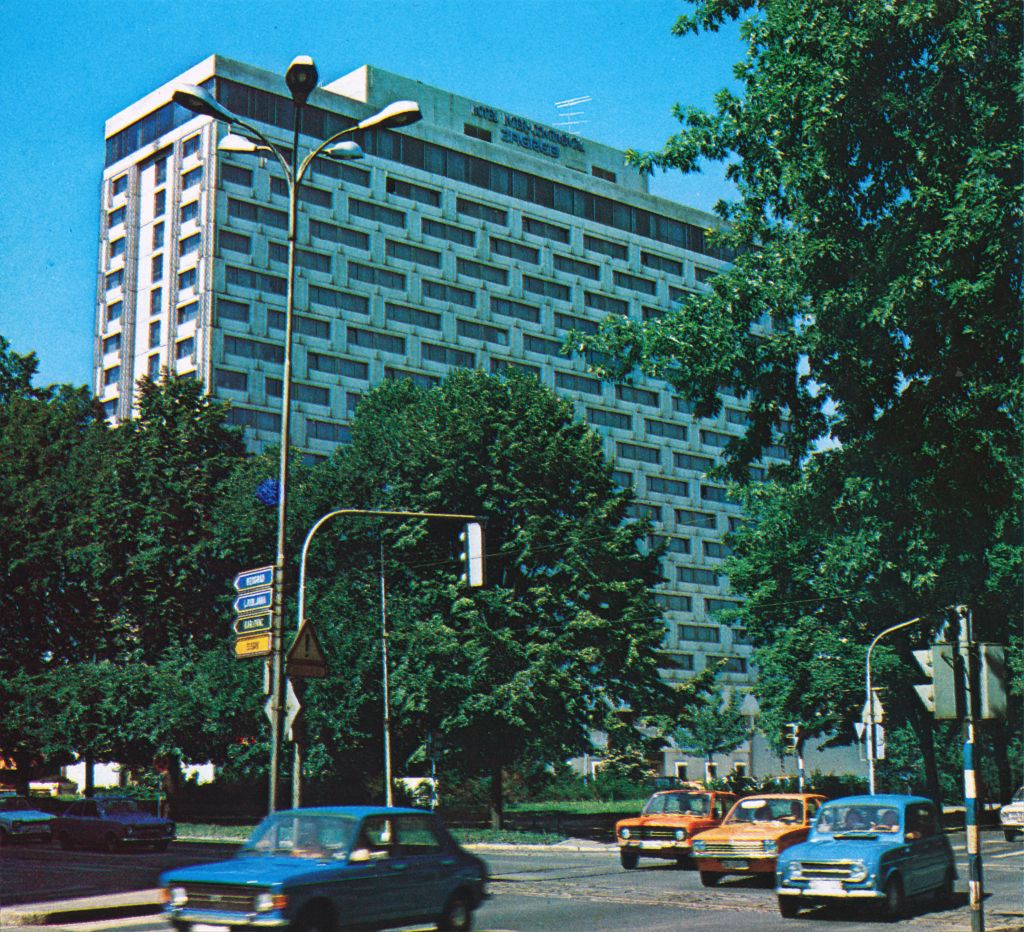 Hotel Inter-Continental, ulica Kršnjavoga, Savska cesta, oko 1980. godine